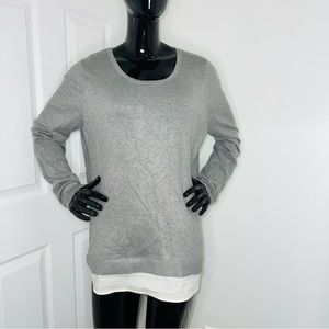 Calvin Klein Grey Side-Lace Up Sweater